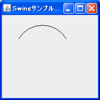 Java Swing円弧の描画サンプル
