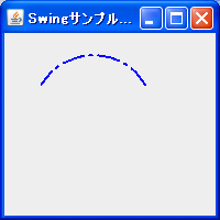 Java Swing円弧の描画サンプル
