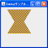Java Swing多角形の描画サンプル