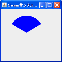 Java Swing扇形の描画サンプル