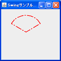 Java Swing扇形の描画サンプル
